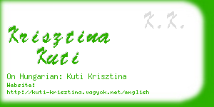 krisztina kuti business card